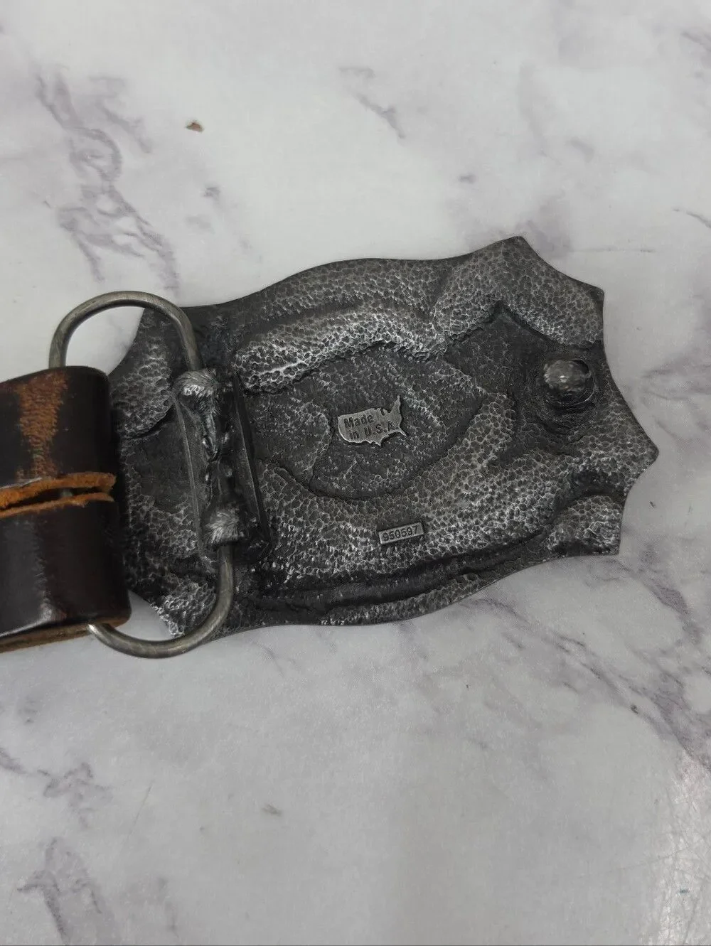 Vintage 125th NRA  Belt with American Flag Buckle 90s